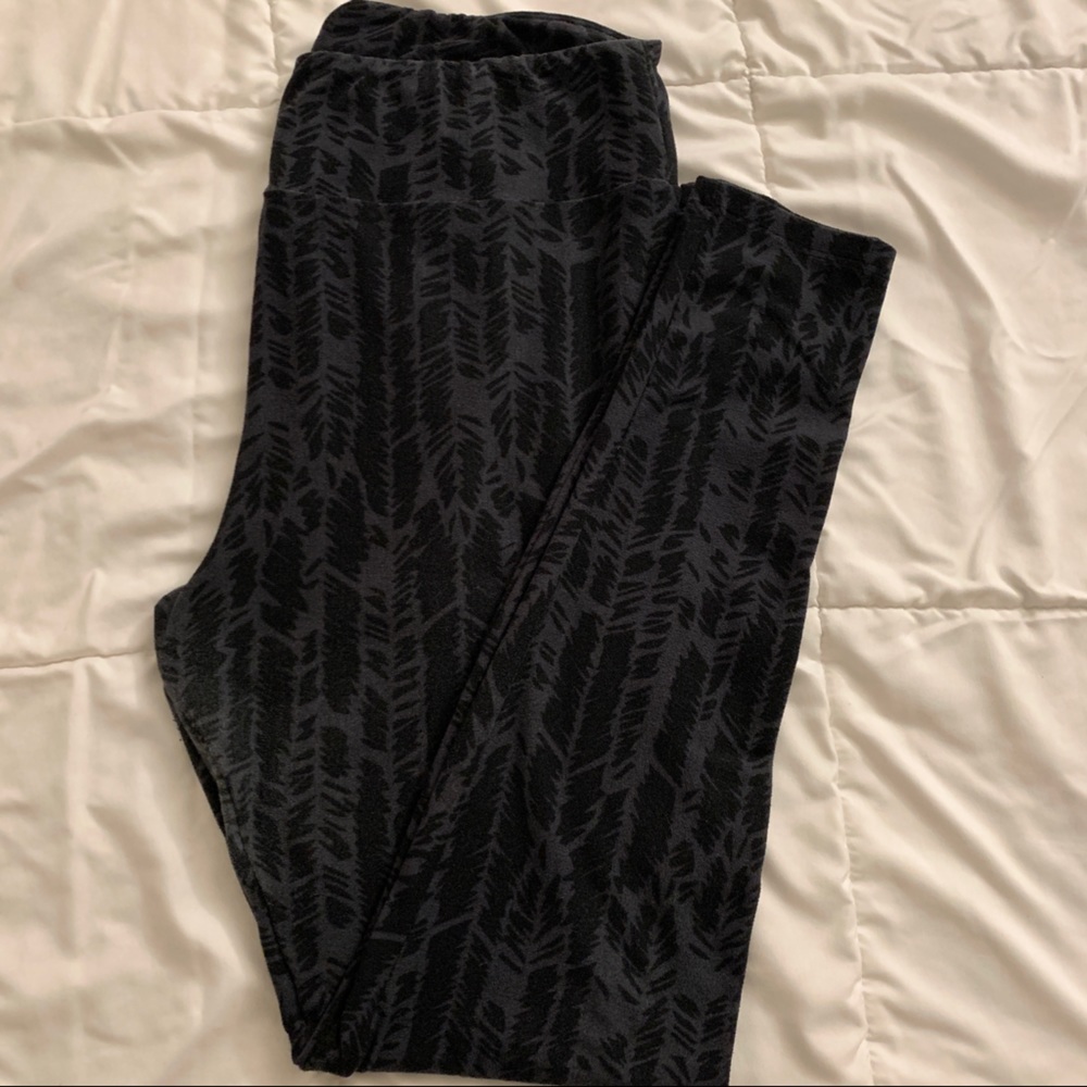 LuLaRoe Leggings TC Tall & Curvy - Grey & Black